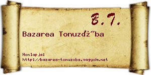 Bazarea Tonuzóba névjegykártya